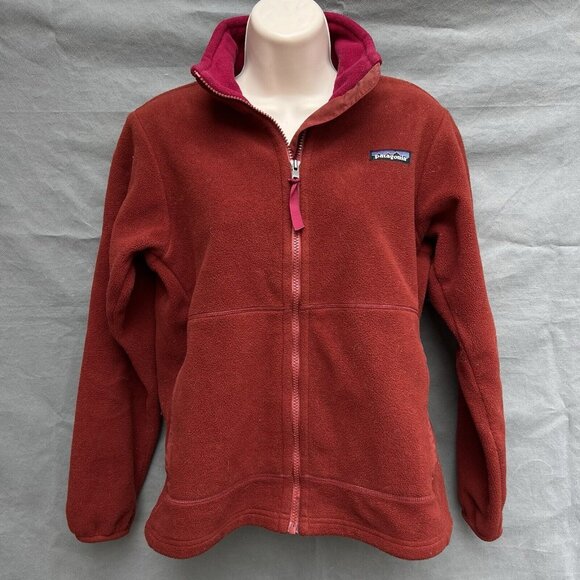 Patagonia Burnt Orange Red Size S Synchilla Fleece Full Zip Women's Jacket - Picture 1 of 6